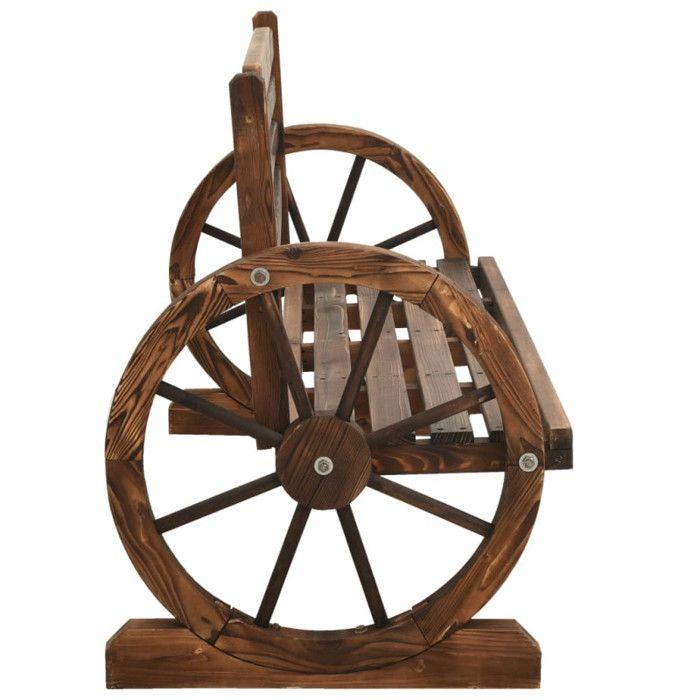 VidaXL Banc de jardin 112 cm Bois de sapin massif