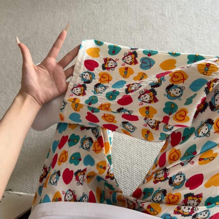 2026 New Style Lounge Pants for Women Loose Fit Wide Leg Casual Pajama Pants for Outdoor, Campus, Home