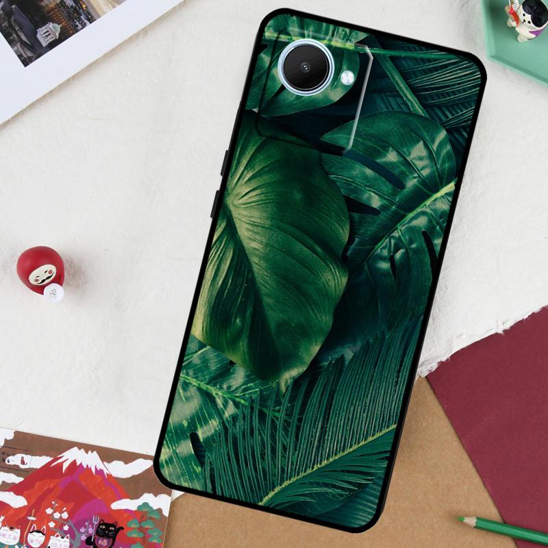 Tropical Leaves For Realme GT 6T 6 5 GT 7 Pro C61 C55 C53 C51 C21Y C25S C67 C75 10 11 12 13 14 Pro Plus Case