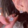 Exquisite Zircon Rabbit Stud Earrings - Light Luxury Zodiac Rabbit Design for Women