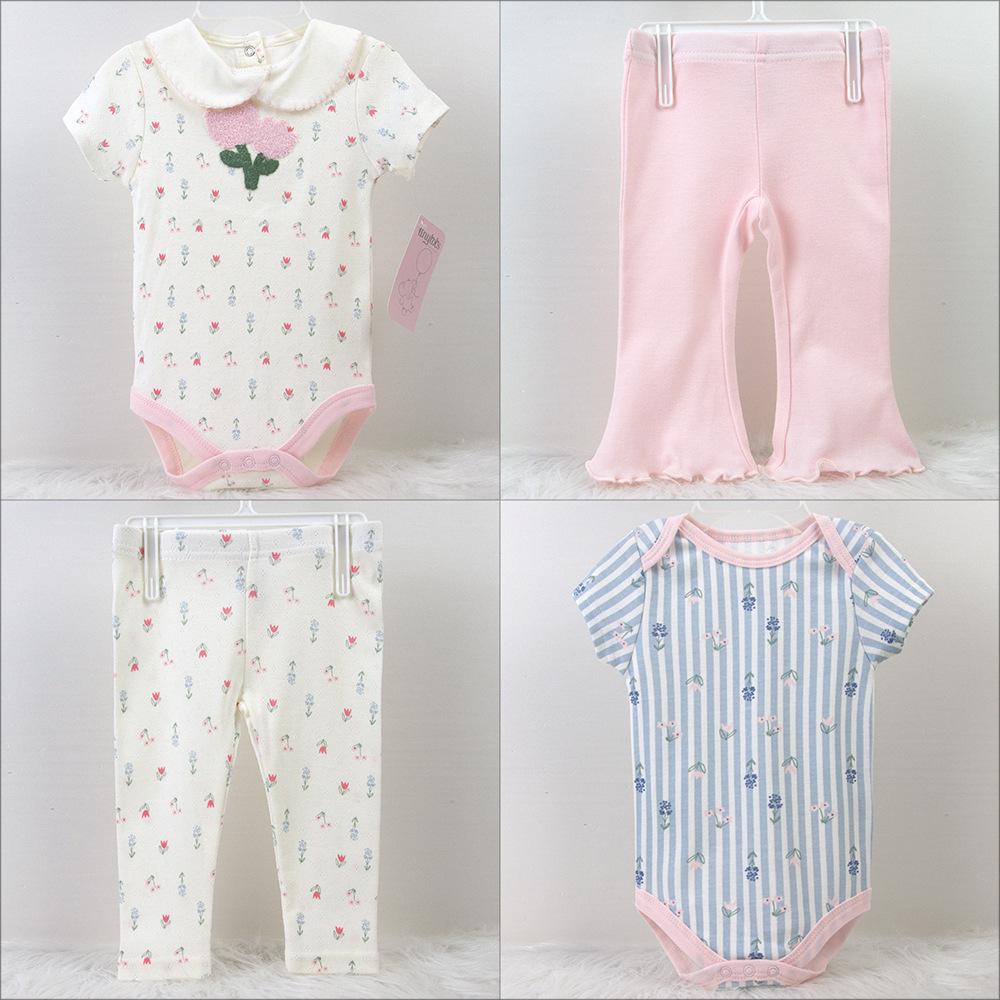 Baby Clothing Set: 2 Bodysuits & 2 Pants (4-Piece) 0-3 months