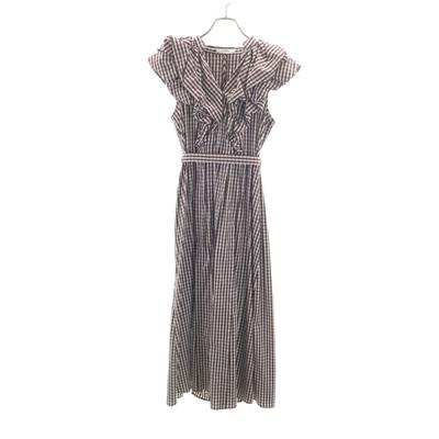 SNIDEL Check Pattern No Sleeve Long Dress 1 Brown Women Used