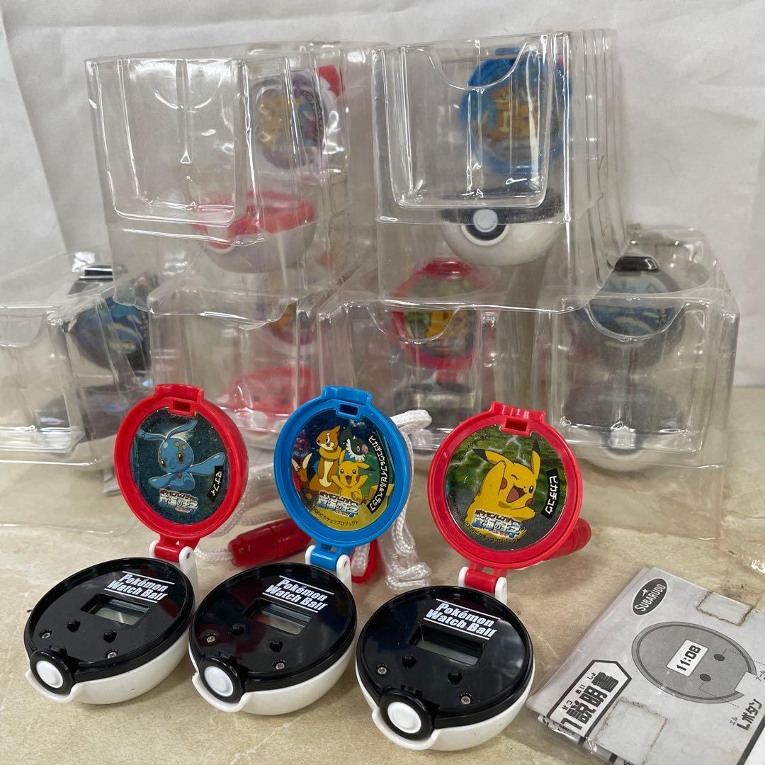 Used [Unused/New] Pokemon 9-piece Monster Ball Watch Pikachu Bulk Sale