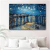 Van Gogh Notte stellata Paesaggio astratto Canvas Poster Famoso classico Wall Art Print Immagine decorativa Modern Living Room Decor