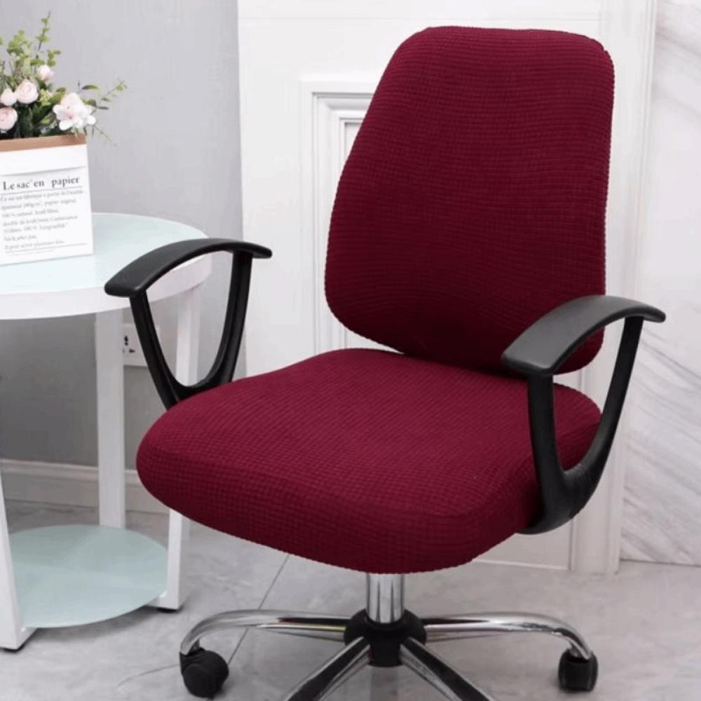 2Pcs/Set Stretchable Office Chair Cover Soft Elastic Band Restaurant Stool Cover Backrest Cover Dust-proof Seat Protectors