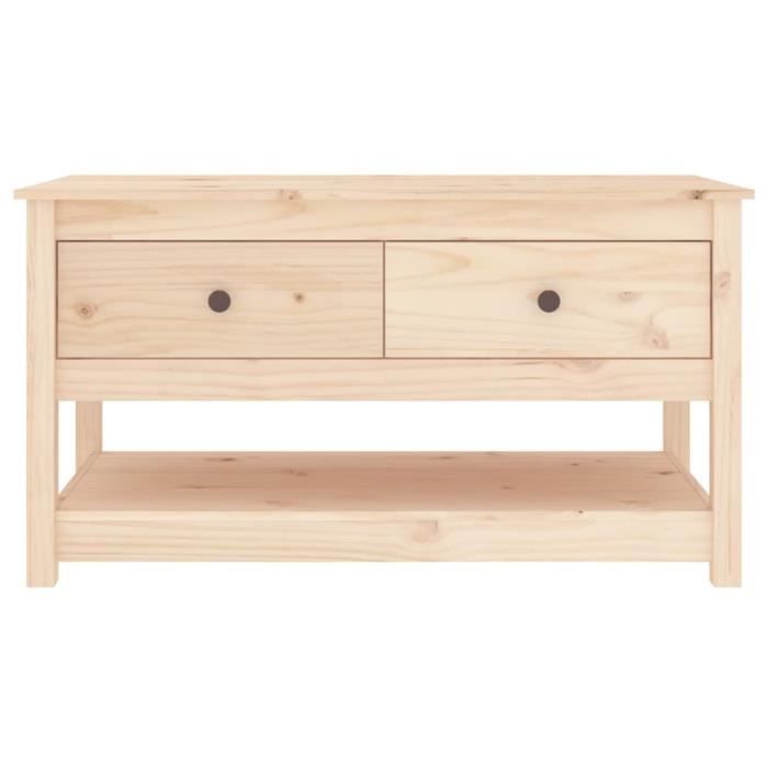 VidaXL Table basse 102x49x55 cm Bois massif de pin 820921