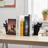 Black Metal Metal Bookend Versatile Book Holder Special Cat Bookend  Office Bookshelf