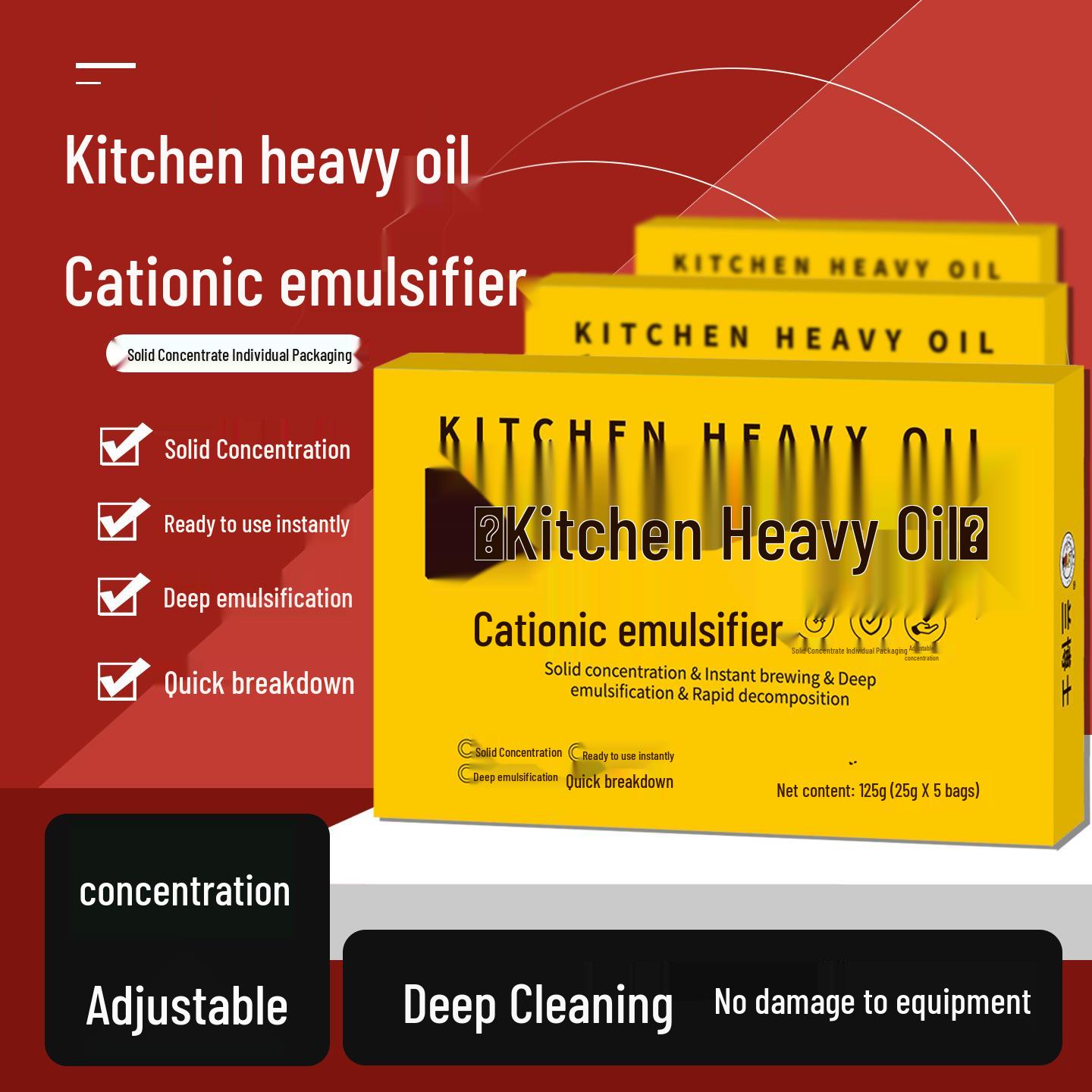 Kitchen Oil Stain Remover: Emulsifier Degreaser for Range Hoods No