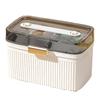 Emergency Preparedness PP Medicine Box Big Capacity White Color First Aid Case Durable 2 Tiers Portable Storage Box Household
