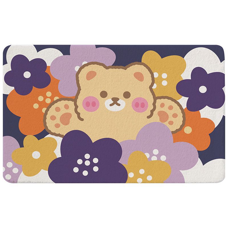 Entrance Mat Washroom Toilet Door Moisture-wicking Non-slip Pad Home Fine Bedroom Toilet Rug Durable Durable Useful