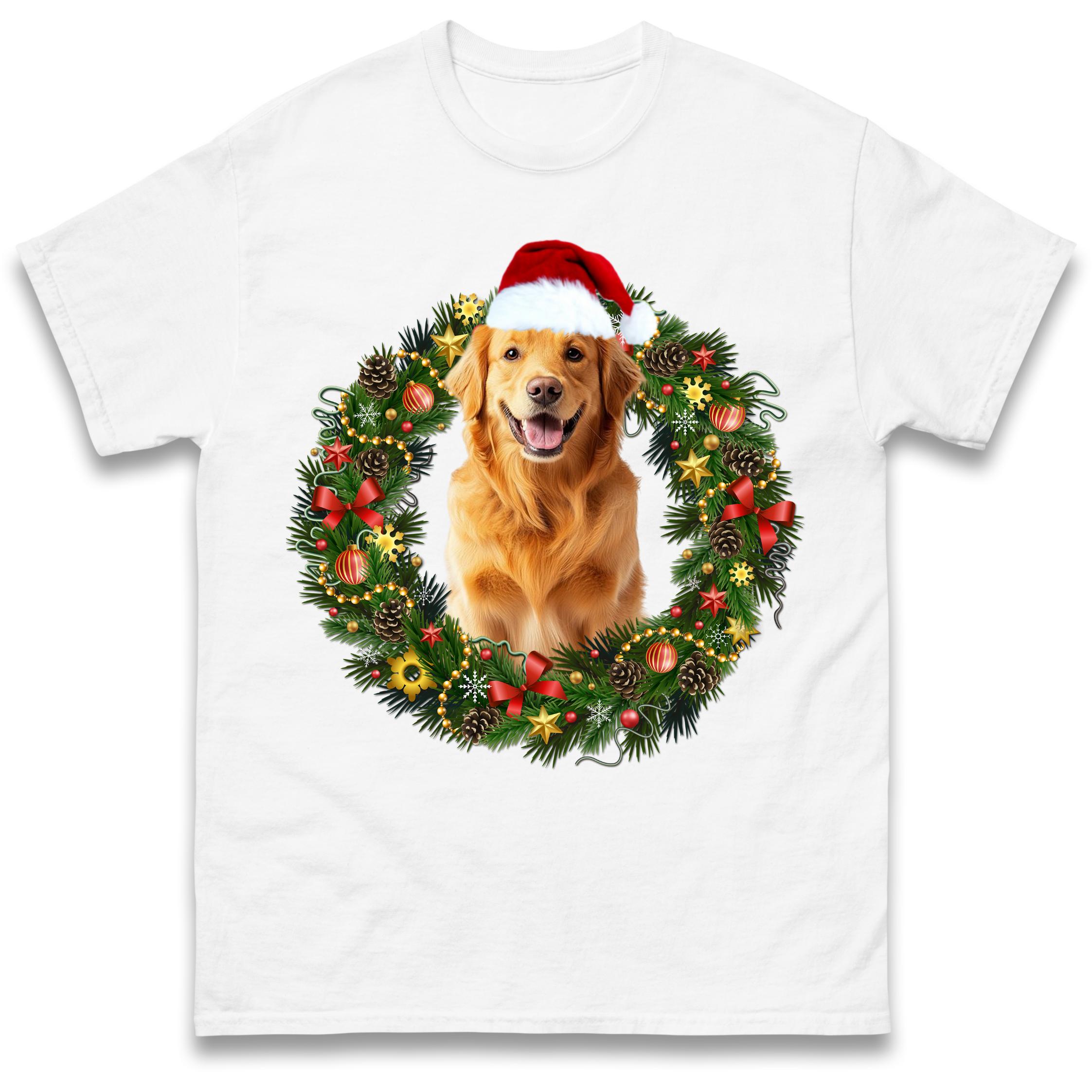 

Dog Christmas T-Shirt Tshirt Mens Womens Tops Unisex Tees 100% Cotton S