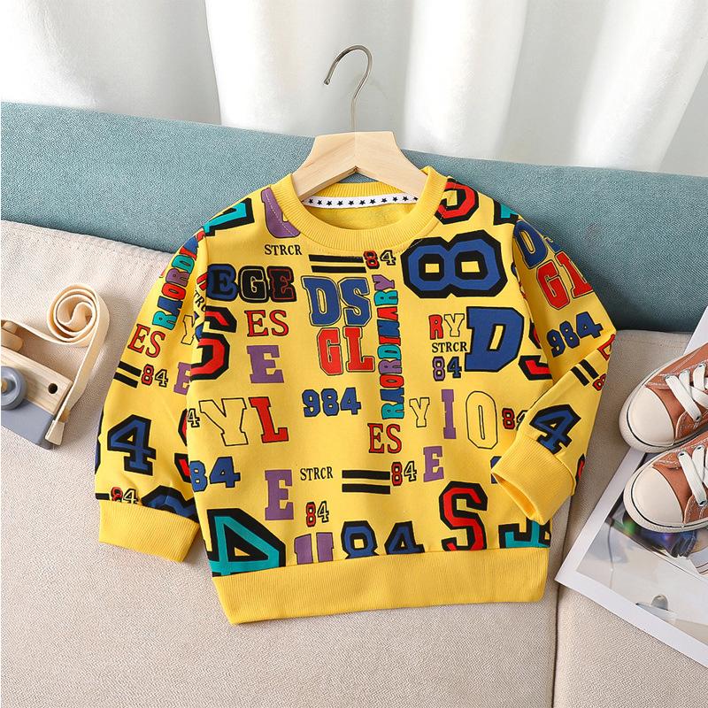 Children's Hoodie Undercoat Spring and Autumn Boys and Girls Cartoon Single Hoodie
