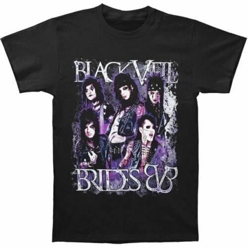 Vintage Black Veil Brides Heavy Cotton Black Full Size Unisex Shirt Unisex T-Shirt