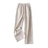 Women's 2026 Summer Drapey Cotton-Linen Wide-Leg Slimming Pants - High-Waisted, Thin, Straight-Leg Casual Style