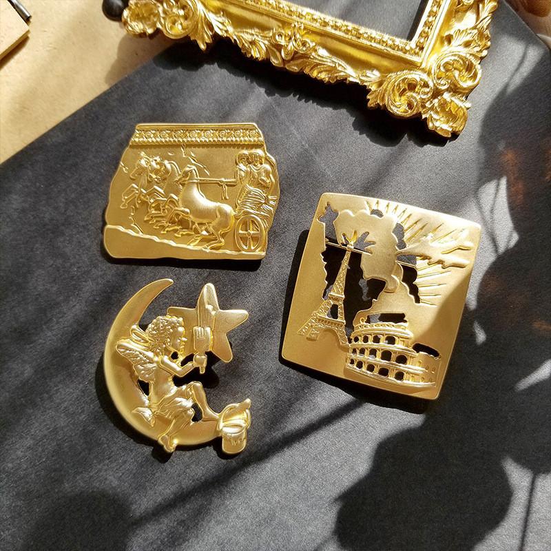 Distinctive Retro Egyptian Cupid Brooch Pin In Durable Alloy Material Ideal For Fashion Enthusiasts