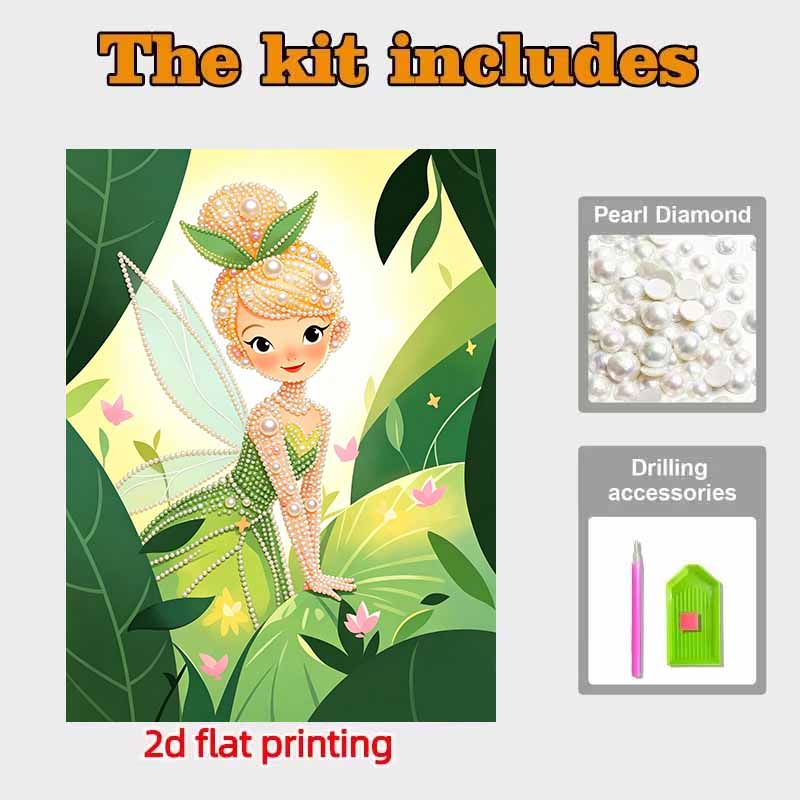 Disney Pearl Painting Tinkerbell DIY Pearl Art Pearl Painting Kit Pearl Art Painting Wall Suitable for Home Office Decoration Handmade Gifts