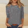 Women's Casual 3/4 Sleeve T-Shirts O- Neck Tops