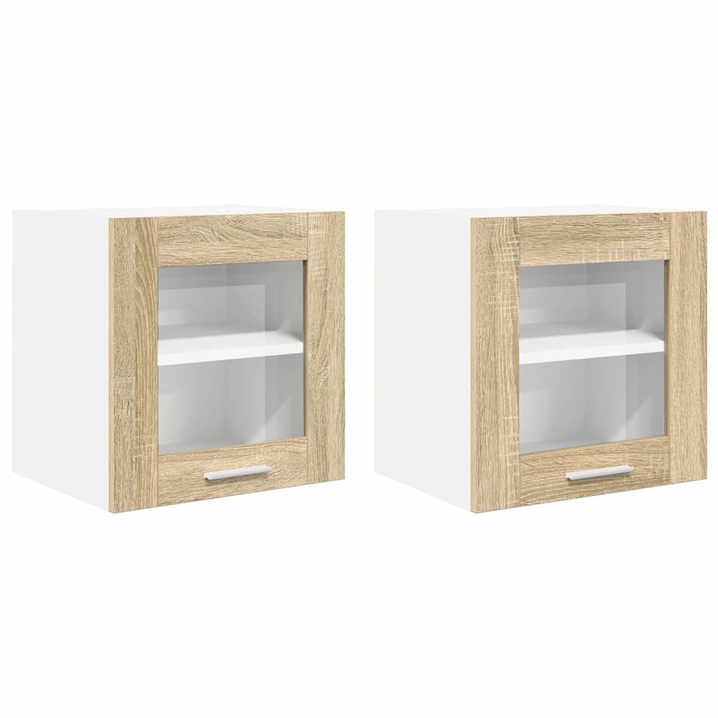 Hanging Cabinet 2 pcs Sonoma Oak 40 x 31 x 40 cm Particleboard