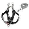 Leather Amoy Suede Adjustable Reflective Chest and Back Leash, Anti-break Free from Walking the Dog Rope When Going Out