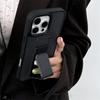 Carbon Fiber Pattern With Folding Push-pull Bracket Phone Case For iPhone 16 Plus 15 14 13 Pro Max Luxury Shockproof Cover