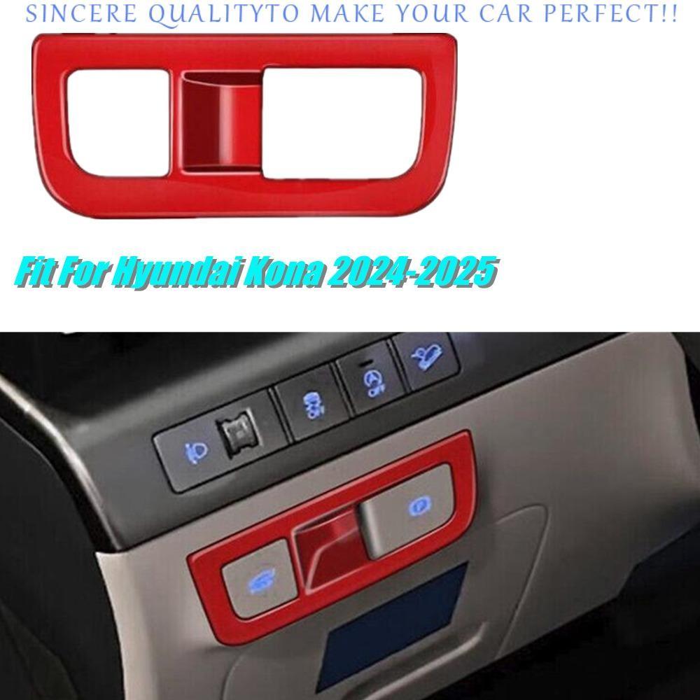inside Headlight Switch Button Cover Trim Red for Hyundai Kona 2024-25 2026