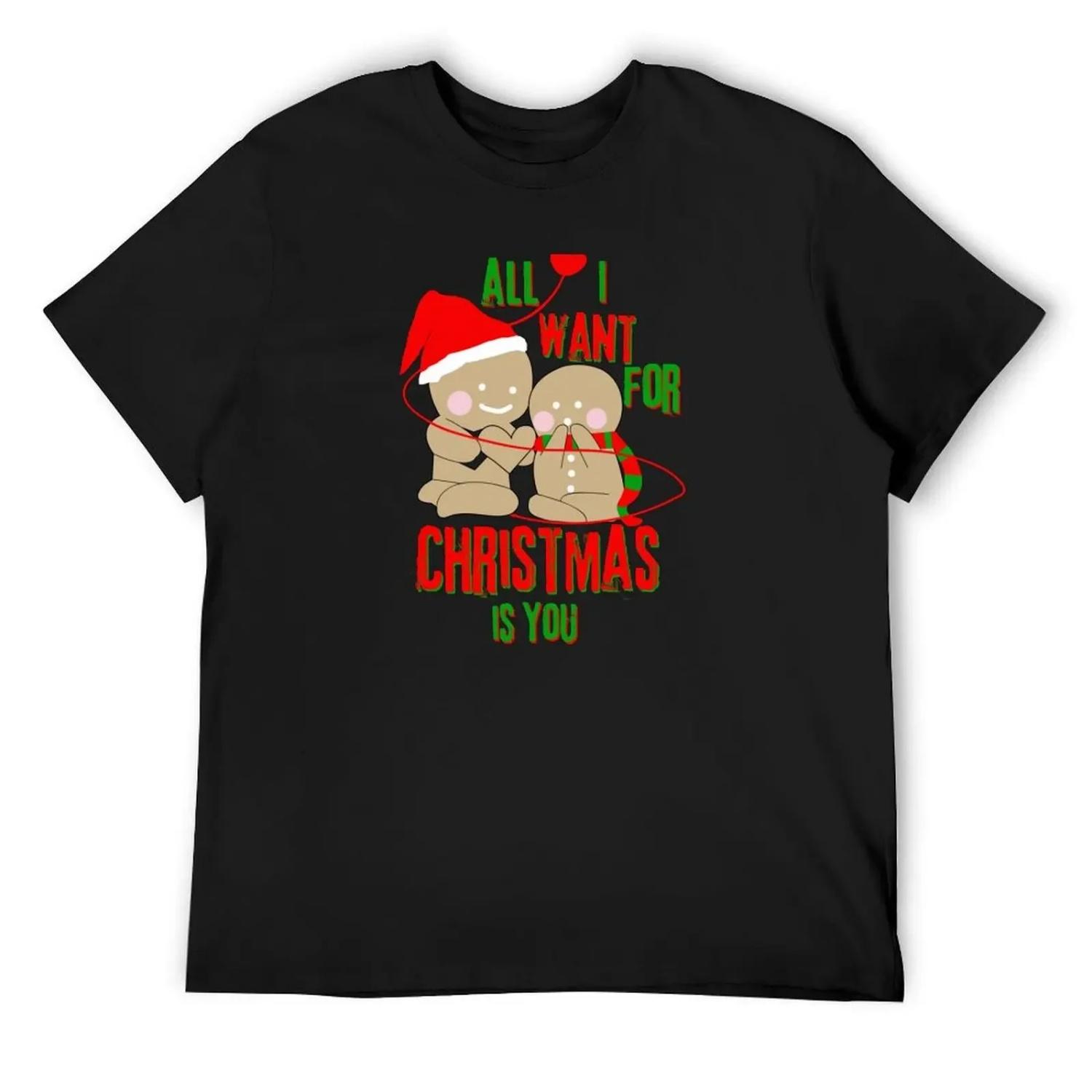Gingerbread for Christmas T-Shirt quick drying croswit shirt man boys animal print Men s t-shirt S