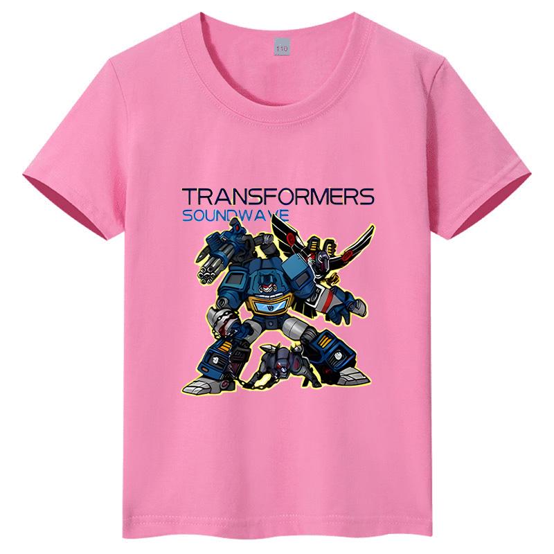 "Transformers Decepticons Cartoon Print Children's T-shirt Pure Cute Short-sleeved Comfortable Kids Short-sleeved T-shirt