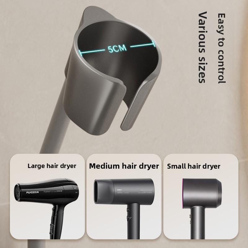Soporte de Secador de Pelo con Ventosa Potente Estante de Baño Organizador de Baño Organizador de Ducha No Necesita Sujetarse con la Mano Colgador