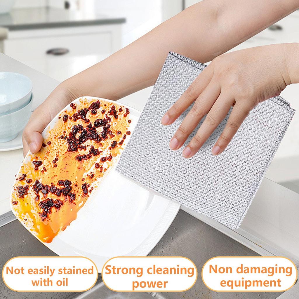 Steel Wire Cloth, Kitchen Cleaning Special Steel Wire, Metal Wire, Non Stick Oil Brush, Pot Cloth 10pc