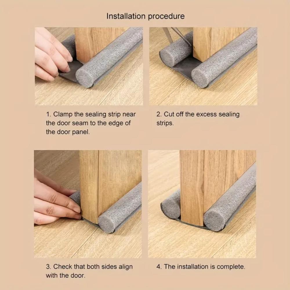 Length Adjustable Door Sealing Strip Anti-Insect Under Door Draft Noise Blocker