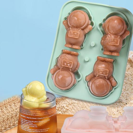 

Durable with Funnel DIY Silicone Astronaut Shape Ice Cube Mold Dining Room Accessory Ice Cube Mold