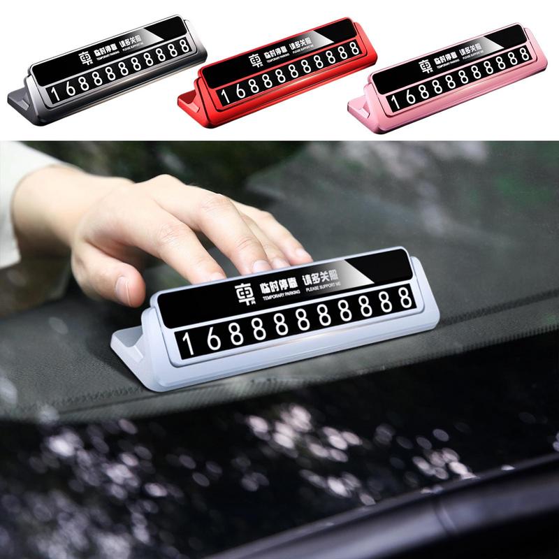 Parking Number Plate Automotive Temporary Parking Card Portable Telephone Number Plate With Magnetic Numbers For Travel Daily