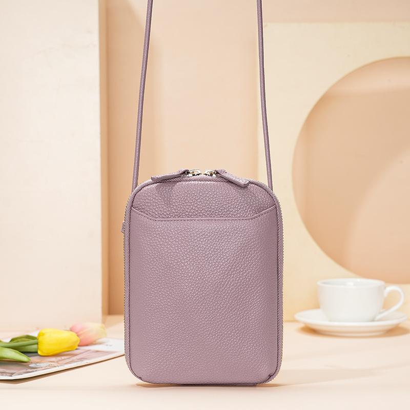 New Women Handbags Genuine Leather Zipper Crossbody Bags Female Large Capacity Shoulder Bags for Women Solid Phone Purse Flap