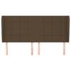 VidaXL Tête de lit avec oreilles Marron foncé 203x23x118-128 cm Tissu3117981
