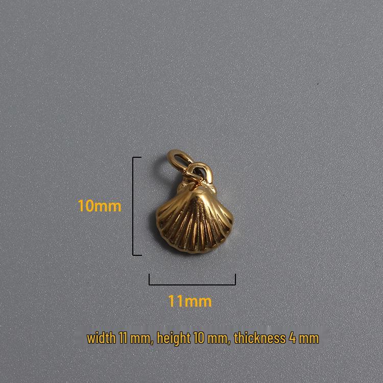 18K Gold-Plated Titanium Steel Shell Pendant Necklace