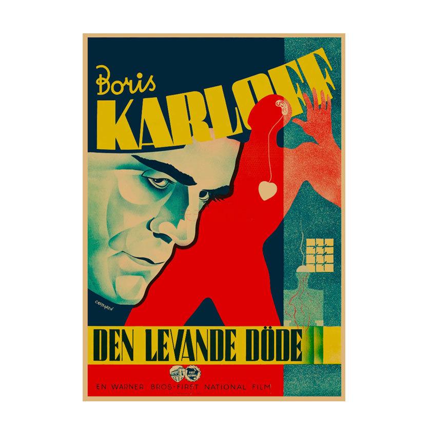Retro Movie Illustration Poster for Bar, Cafe, or Dormitory Wall Decor