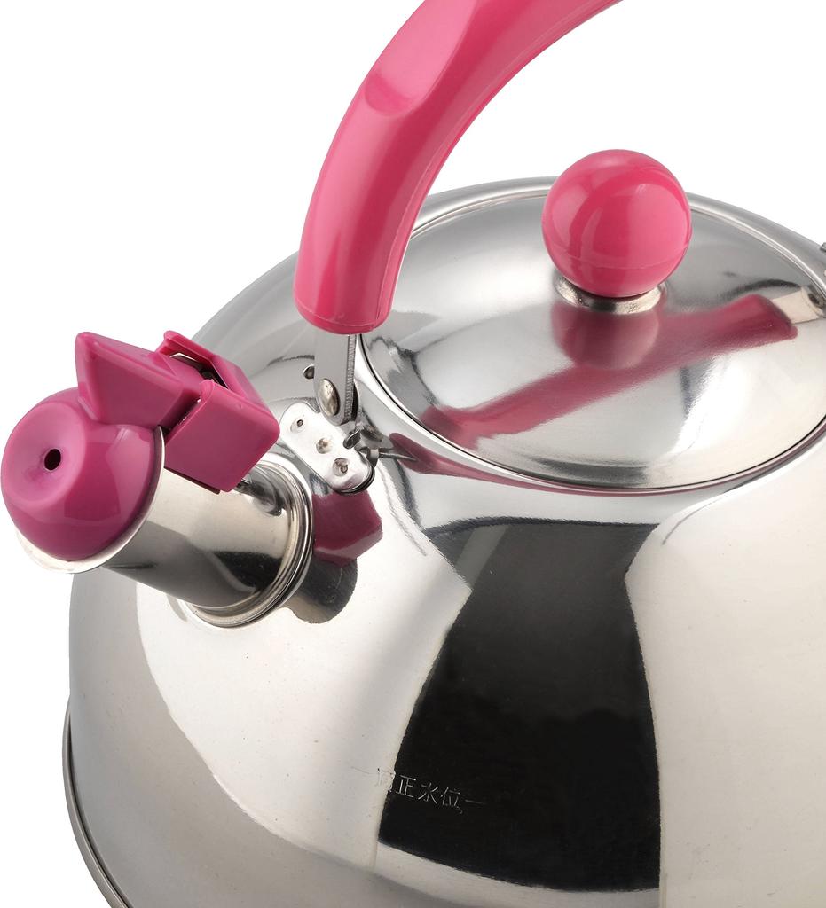 Wahei freiz Candyal Hot Water Kettle, 2.5L, Pink, Whistling Type, Induction Compatible, CR-5286
