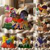Rooster Doodle Art Cushion Cover Multi-Scene Pillow Cover for Home & Car - Reversible, Soft & Durable for Daily Use
