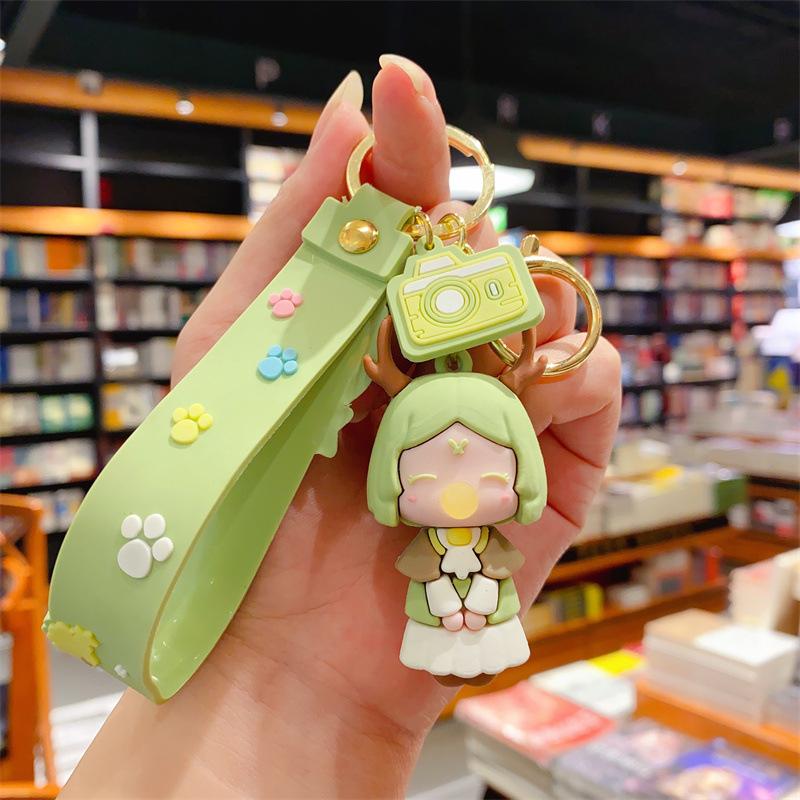 

Cute Dream Bubble Girl Keychain Delicate Girl Trinkets Bag Pendant