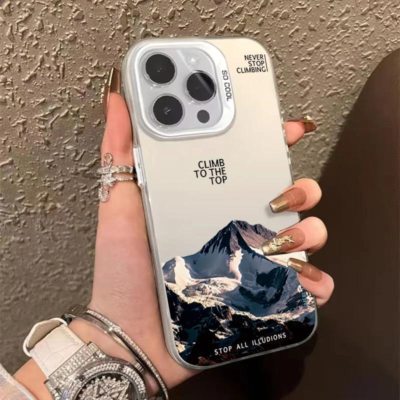 Case for Samsung Galaxy S25 S23 Ultra S24 S22 Plus S21 FE A52 A54 A34 A53 A14 A55 A35 A15 A16 Mountain Peak Aircraft Phone Cover