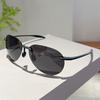 Men Sunglasses Classic Fashion Driving Sports Rimless Oval Male Women's TR90 Frame Sun Eyewear