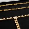 Fashionable Rhinestones Embellished Waist Chain Body Jewelry Accessory for Trendy Women Adjustable Body Jewelry