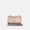 Klare Crossbody Bag In Blocked Signature Canvas Gold Sand Tan
