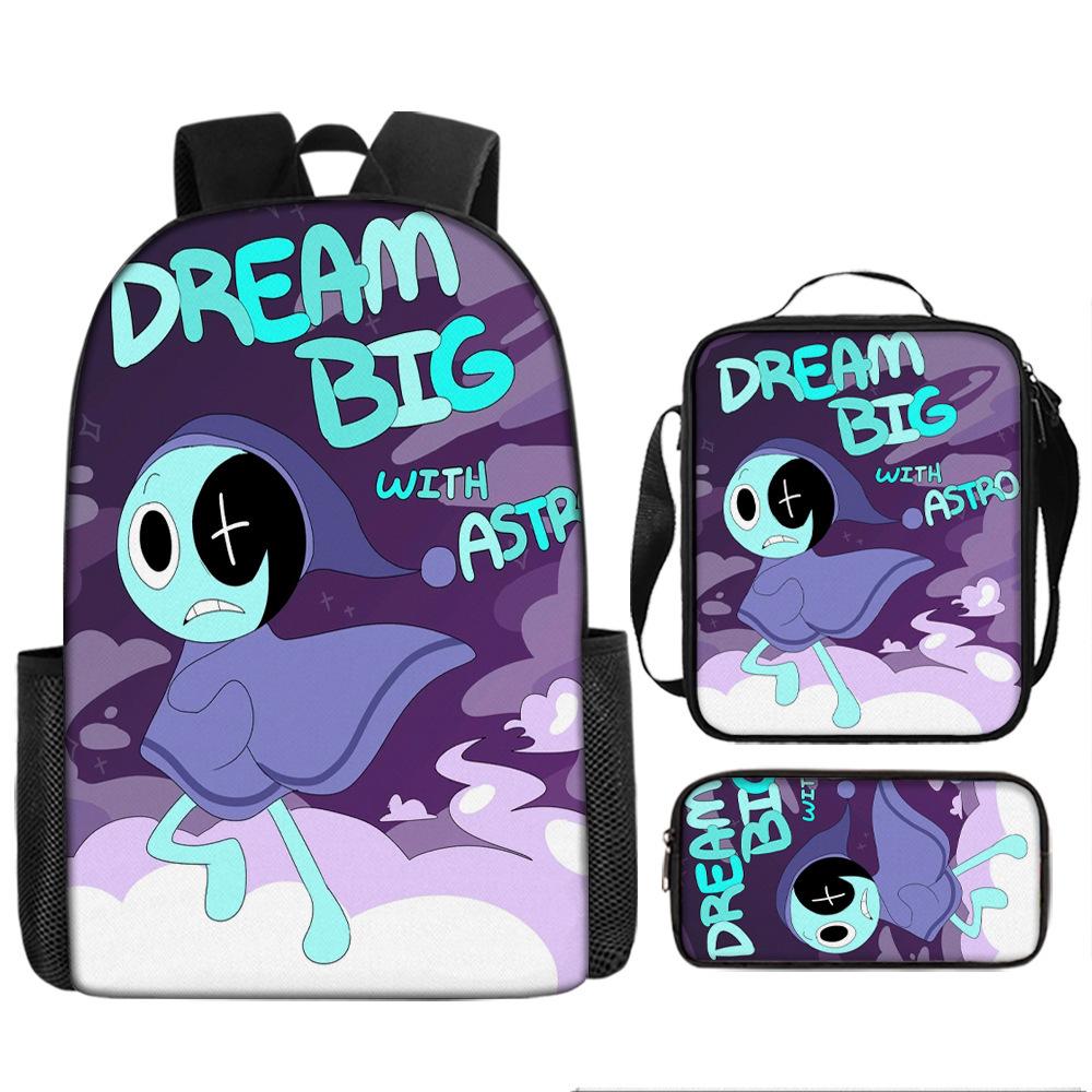 Dandy'S World Student School Bag Dandy'S World Cartoon Cute Backpack Three-Piece Set Satchel Bag Pencil Case