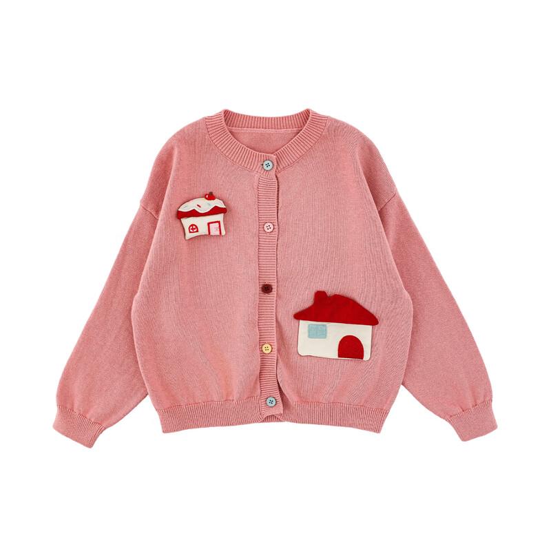 Girls  Cotton Little House Sweater Cardigan 120 cm