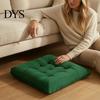 Anti-skid Seat Protector Corduroy Chair Cushion with Ties, Soft Square Pad, Non-Slip Washable Dining Pad Warm for Reading Nook Floor, Office