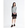 Women's College Style Faux Two-Piece Plaid Sweatshirt
