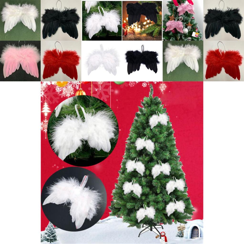 Feder 110 Stück Engelsflügel Vintage Chic Weihnachtsbaum Hängedekoration Weihnachten