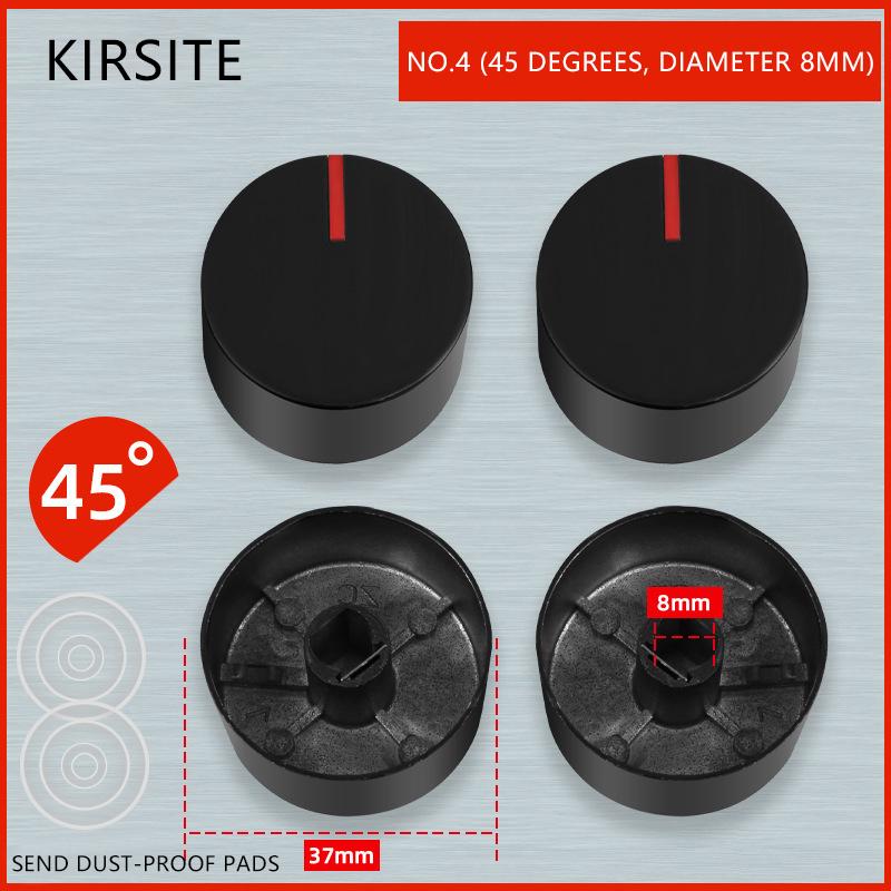 2pcs 8MM Gas Stove Knobs Cooker Oven Control Switch Gas Cooker Accessories Assembly Black Button