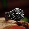 Nouveau Design Punk Acier Inoxydable Crâne Poulpe Bague Pour Hommes Femmes Vintage Biker Calmar Animal Mode Bijoux Cadeaux Vente en Gros